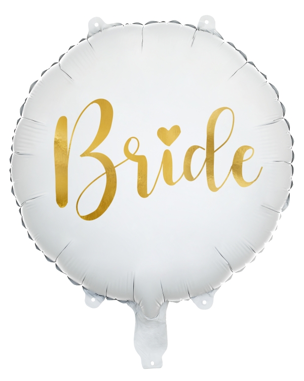 Bride baltas apvalus balionas