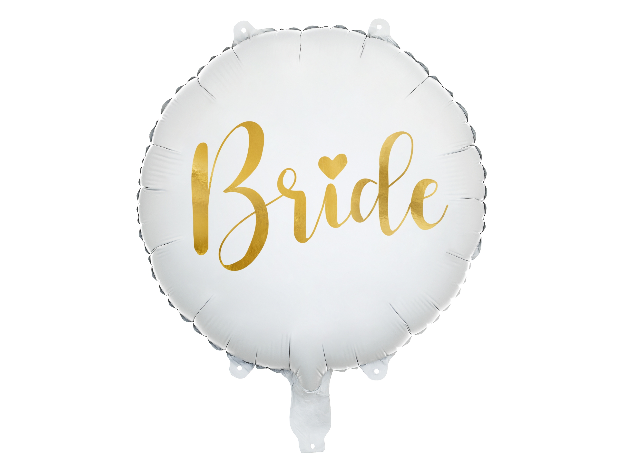 Bride baltas apvalus balionas